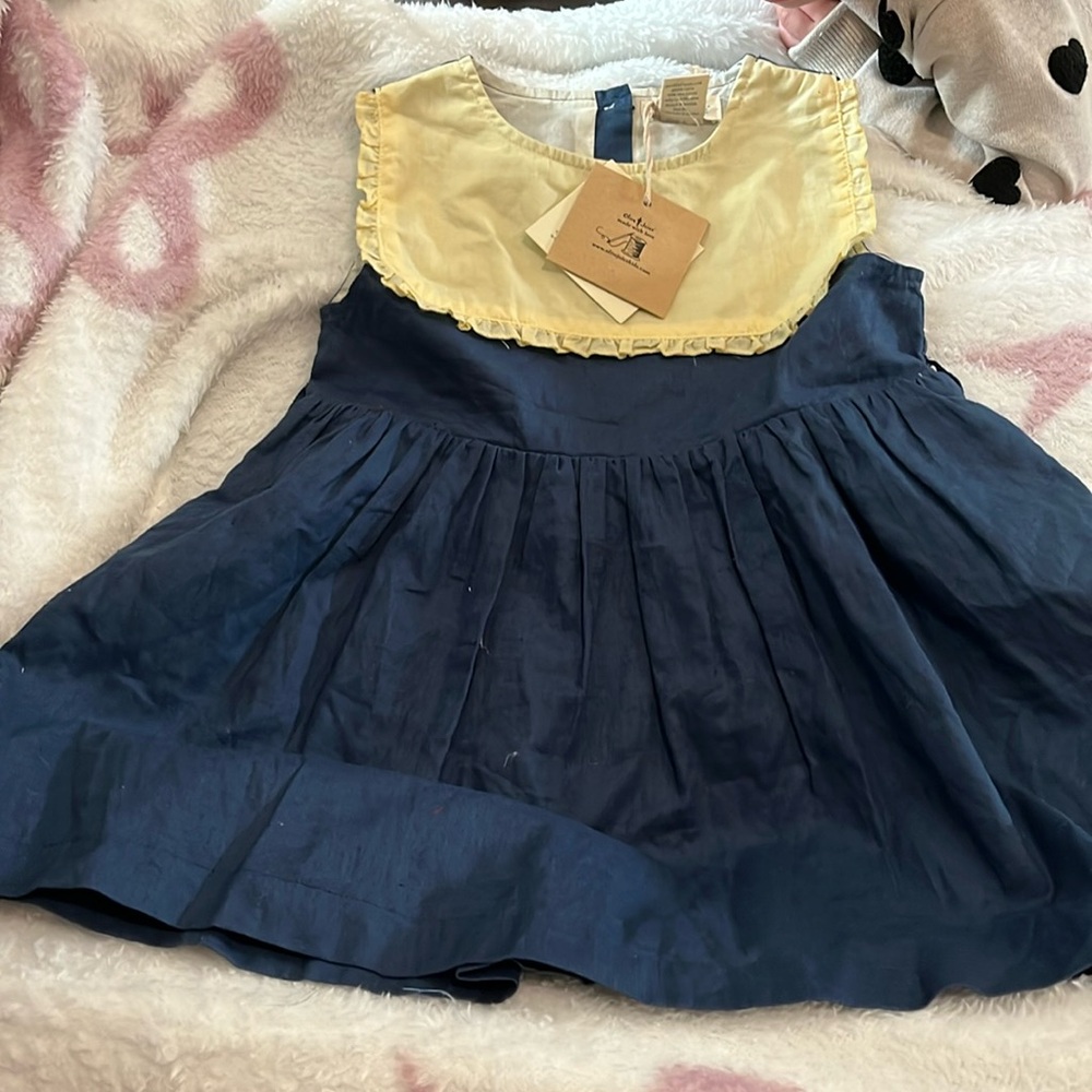 Olive Juice Floral Sleeveless Dress with Button Up Back, Girls 2